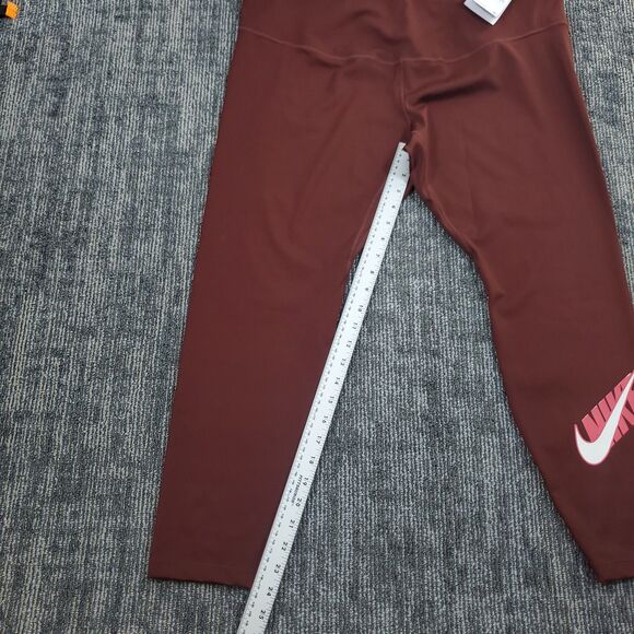 NWT Nike One Dri-Fit 7/8 Logo Legging, Bronze Eclipse, Redstone, Plus Size 2X - Picture 11 of 15